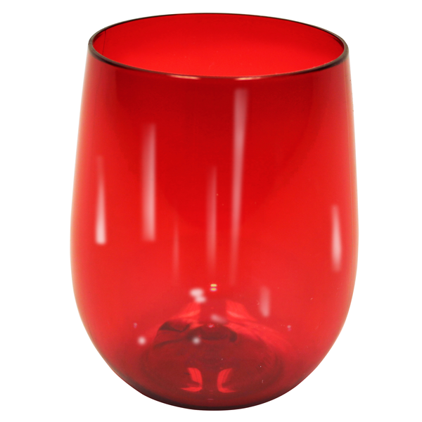Shatterproof Plastic Full Color Stemless Wine Glass, 12oz.
