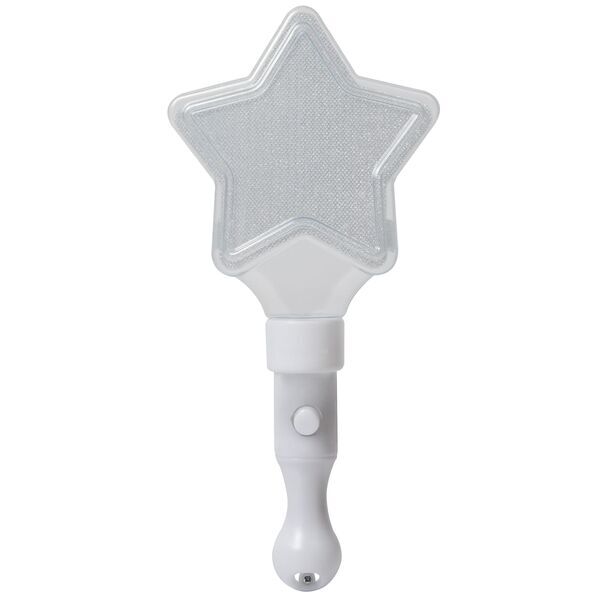 White Light Up Star Wand, 9"