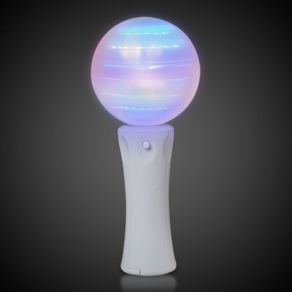 White Orb Light Up Spinner Wand