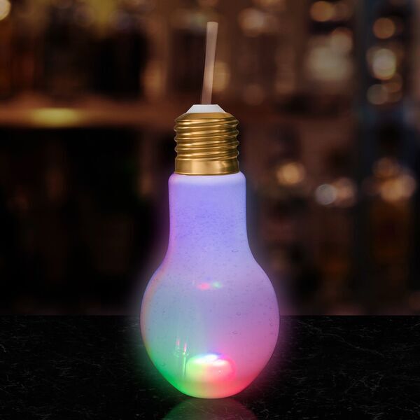LED Light Bulb Cup w/ Straw, 16oz.