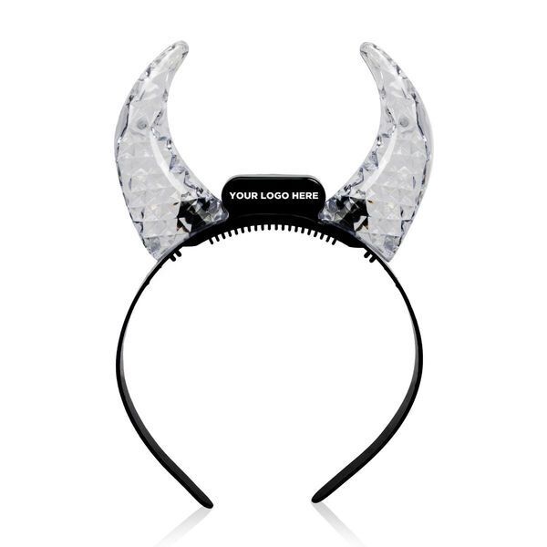 Light Up Crystal Devil Horns