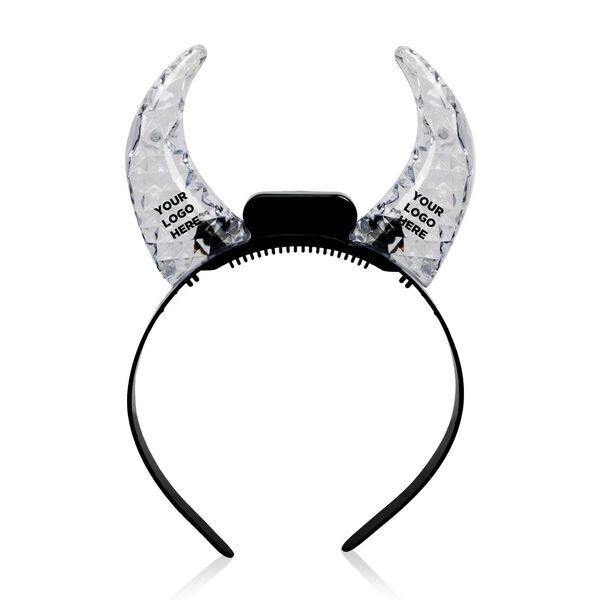 Light Up Crystal Devil Horns