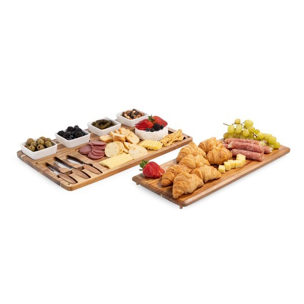 Picada Acacia Tapas Board w/ Ceramic Bowls