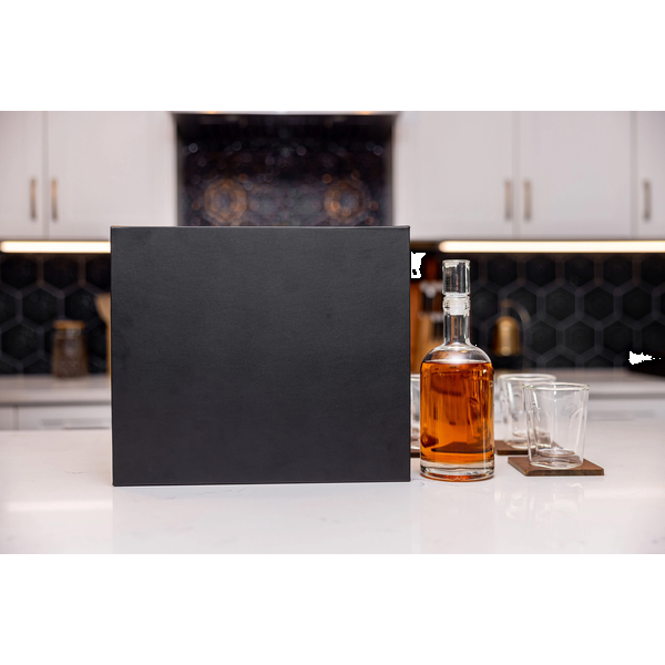 Ambassador Whiskey Box w/ Decanter & 4 Lowball Glasses