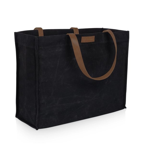Market Waxed Canvas Tote w/ Leatherette Handles