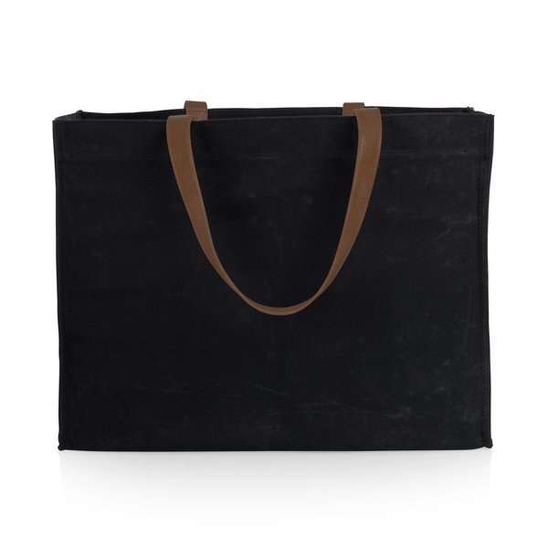 Market Waxed Canvas Tote w/ Leatherette Handles