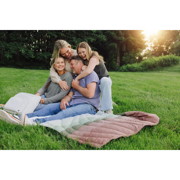 Aura Outdoor Cotton/Poly Puffer Blanket, 79" x 55"