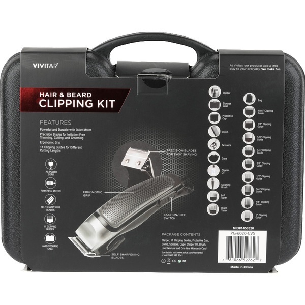 Vivitar® 20 Piece Hair & Beard Clipping Kit