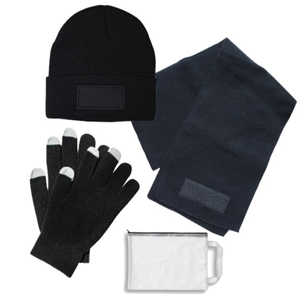 Acrylic Hat, Scarf & Touch Screen Gloves Gift Set