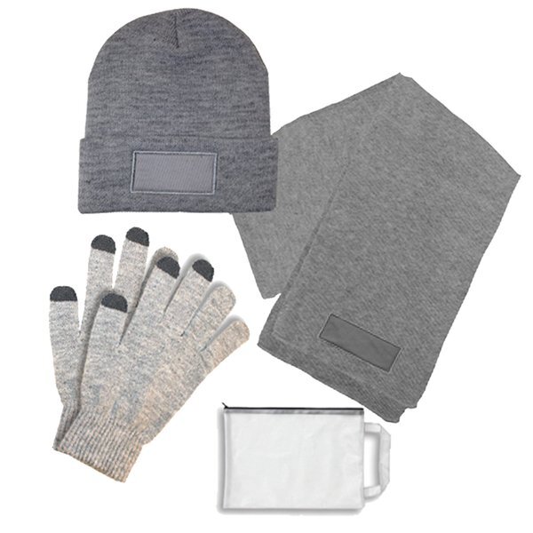 Acrylic Hat, Scarf & Touch Screen Gloves Gift Set