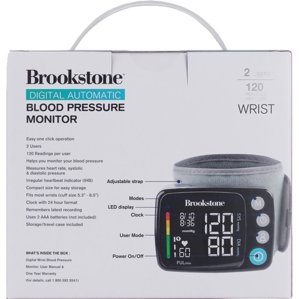 Brookstone® Digital Blood Pressure Monitor
