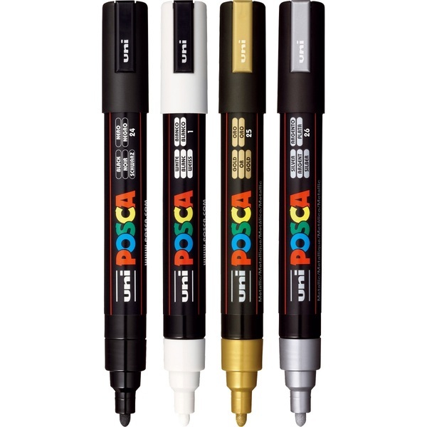 POSCA® 4-Piece Metallic Marker Set w/ Bag