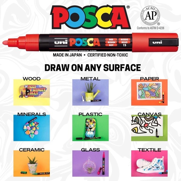 POSCA® 4-Piece Metallic Marker Set w/ Bag