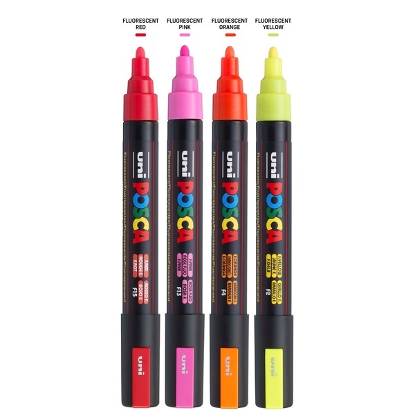 POSCA® 4-Piece Neon Marker Set w/ Bag