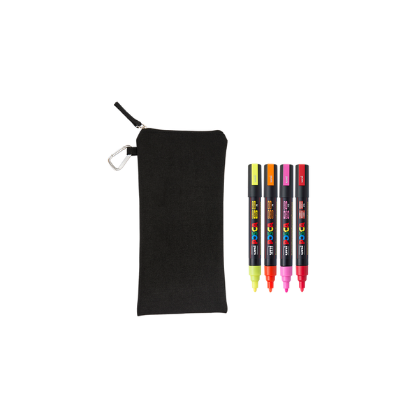 POSCA® 4-Piece Neon Marker Set w/ Bag