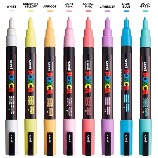 POSCA® 8-Piece Soft Fine Marker Set w/ Bag