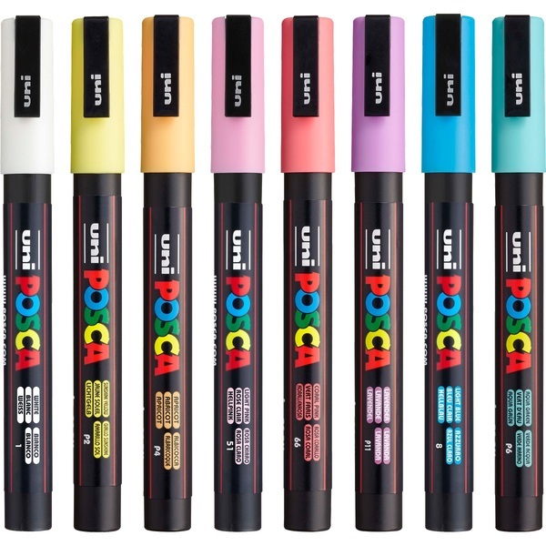 POSCA® 8-Piece Soft Fine Marker Set w/ Bag