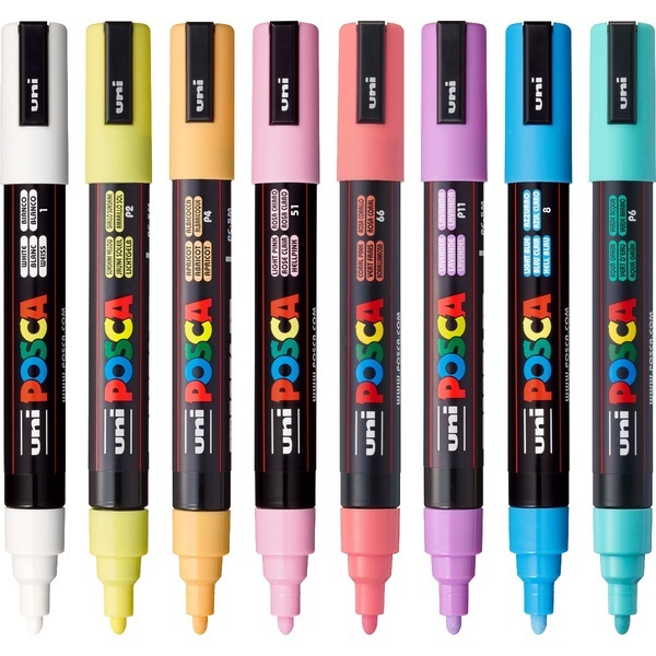 POSCA® 8-Piece Soft Medium Marker Set w/ Bag