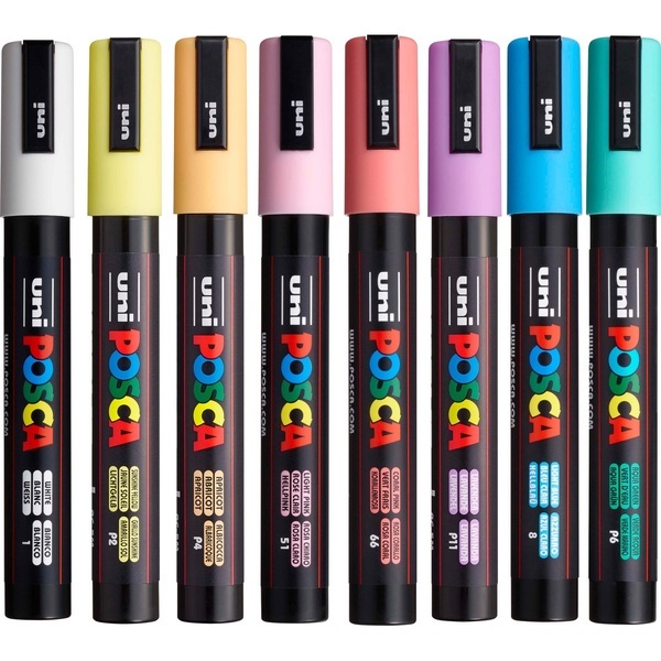 POSCA® 8-Piece Soft Medium Marker Set w/ Bag