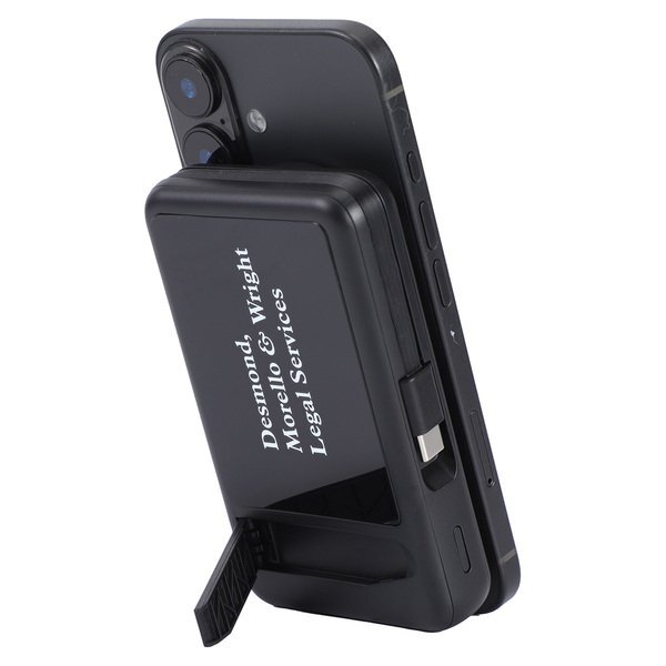 Imperial Light-Up Power Bank w/ Magnetic Wireless Charger, Watch Charger, Stand & Cable, 10000mAH