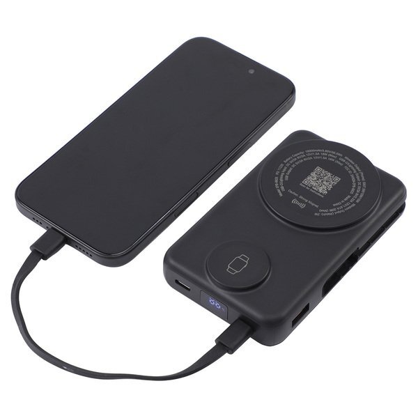 Imperial Light-Up Power Bank w/ Magnetic Wireless Charger, Watch Charger, Stand & Cable, 10000mAH