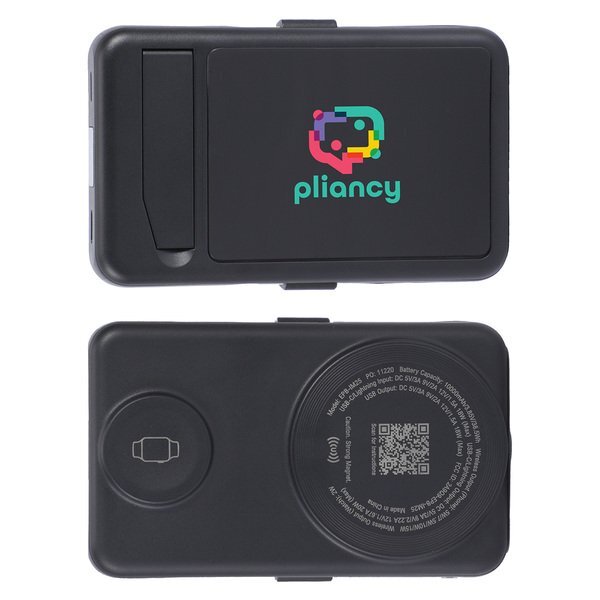 Imperial Light-Up Power Bank w/ Magnetic Wireless Charger, Watch Charger, Stand & Cable, 10000mAH