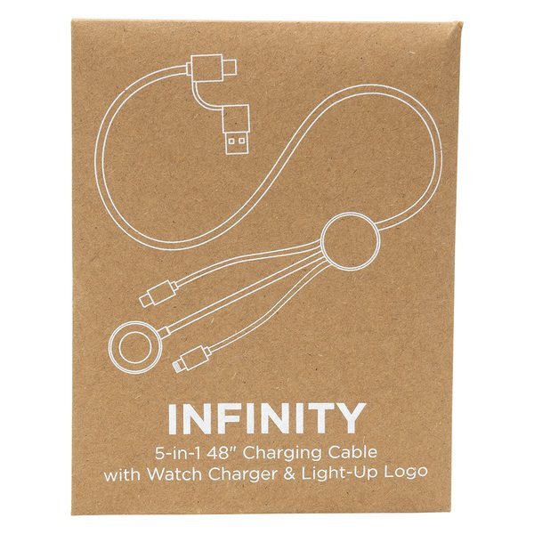 Infinity 5-in-1 48" Charging Cable w/ Watch Charger & Light-Up Logo