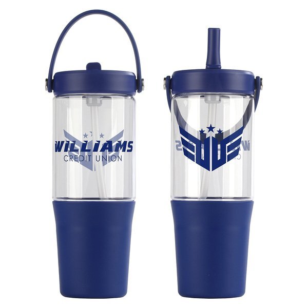 Harbor Recycled Single Wall Tumbler w/ Straw, 40oz.