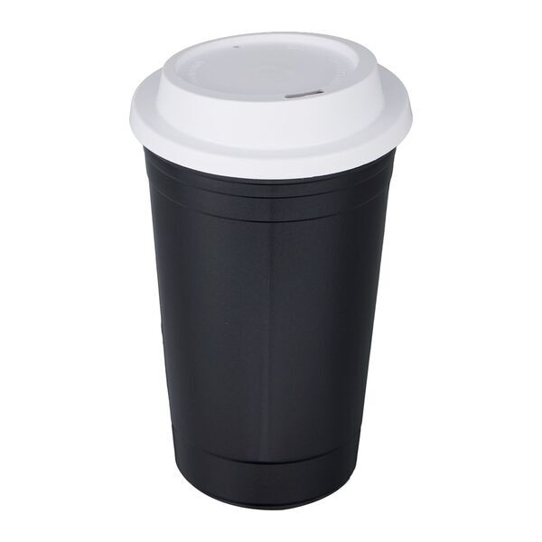 Traveler Double-Wall Travel Tumbler w/ Sip-Through Lid, 16oz.