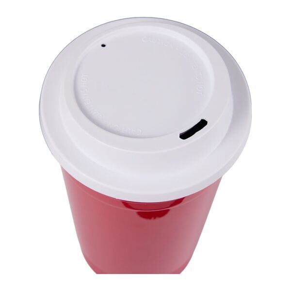 Traveler Double-Wall Travel Tumbler w/ Sip-Through Lid, 16oz.