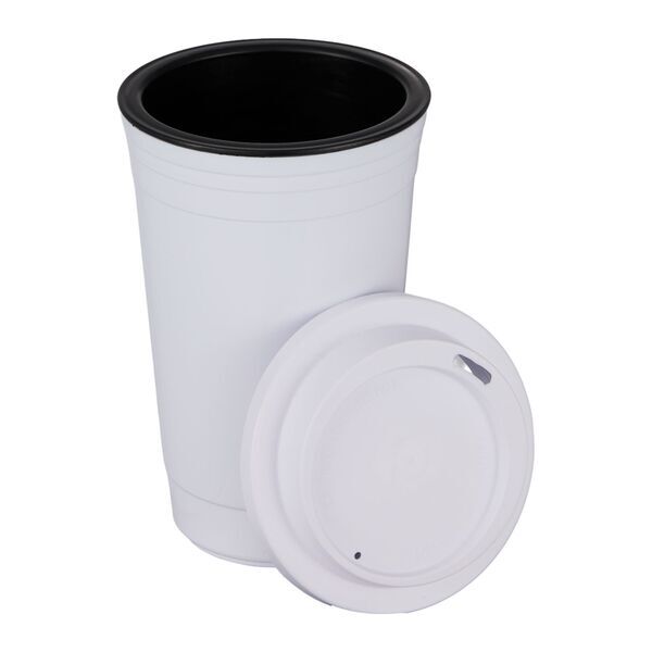 Traveler Double-Wall Travel Tumbler w/ Sip-Through Lid, 16oz.