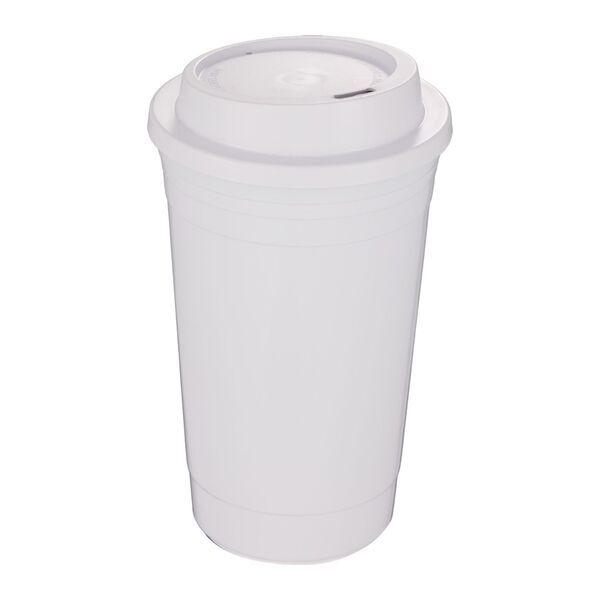 Traveler Double-Wall Travel Tumbler w/ Sip-Through Lid, 16oz.