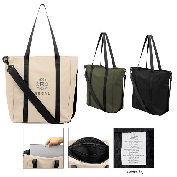 Hudson rPET Leatherette Tote Bag