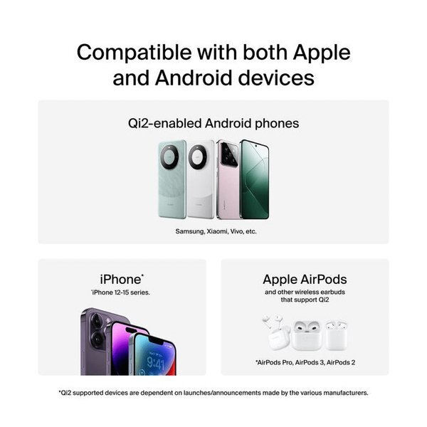 Belkin® Boostcharge 2-in-1 Magnetic Foldable Wireless Charger