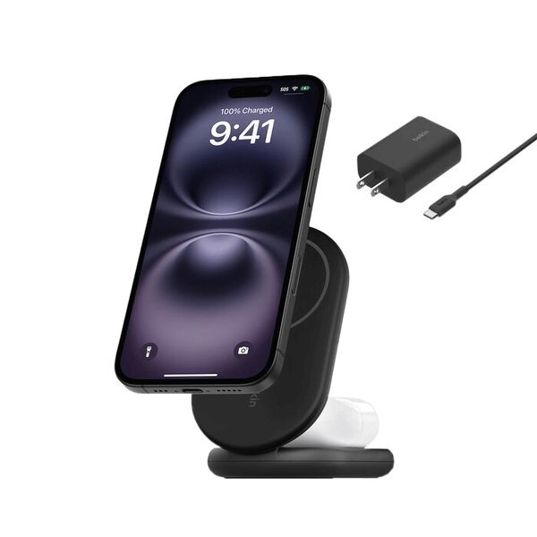 Belkin® Boostcharge 2-in-1 Magnetic Foldable Wireless Charger