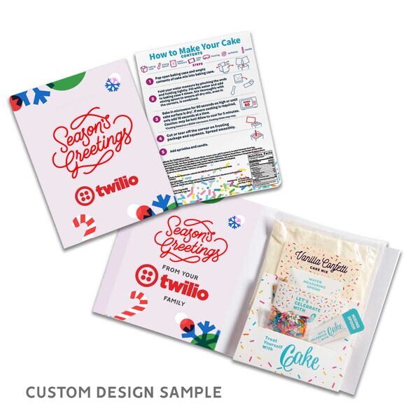 InstaCake Holiday Cake in Greeting Card