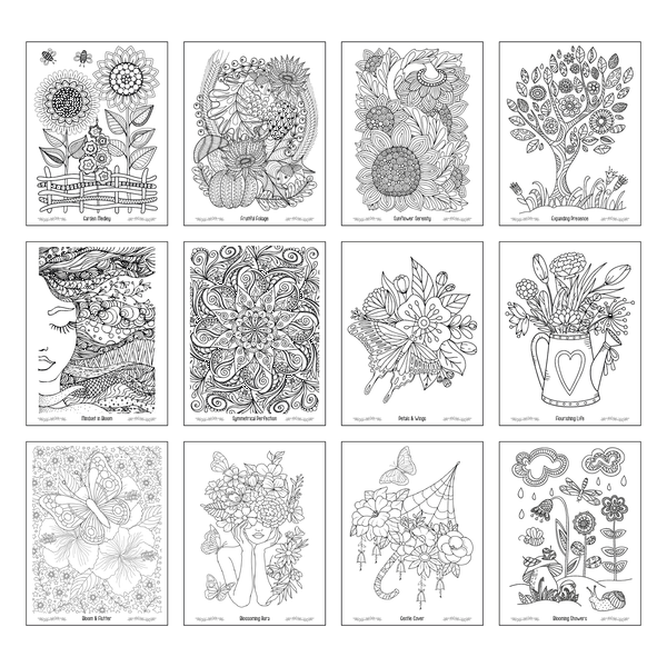 Good Value™ Floral Bliss Adult Coloring Book