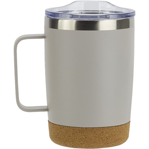 Sapora Stainless Steel Mug with Cork Base, 12 oz.