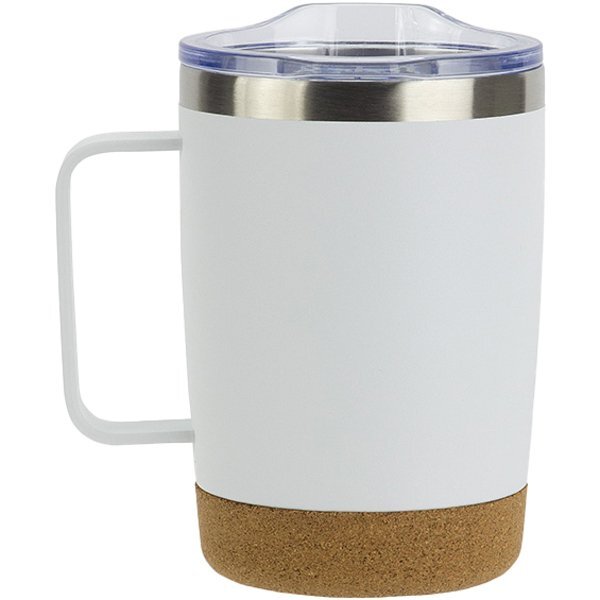 Sapora Stainless Steel Mug with Cork Base, 12 oz.