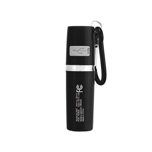 Rechargeable Portable Alarm & Flashlight w/ Carabiner Attachment