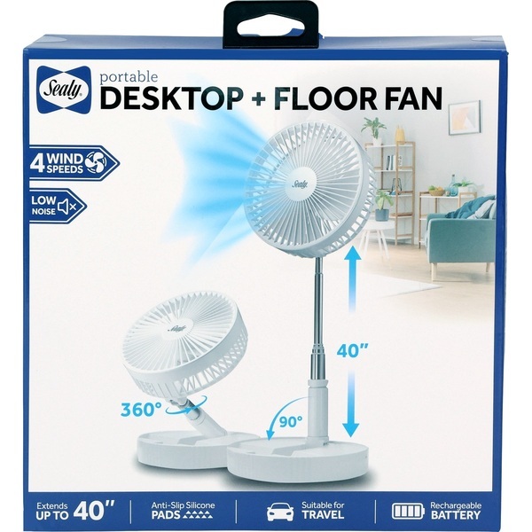 Sealy® Adjustable Desktop/Floor Fan