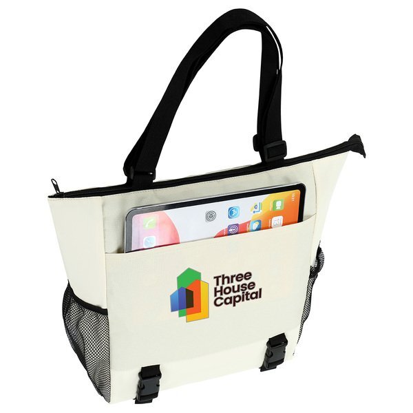 Halsted Ripstop Poly & Washed Nylon Zippered Tote Bag