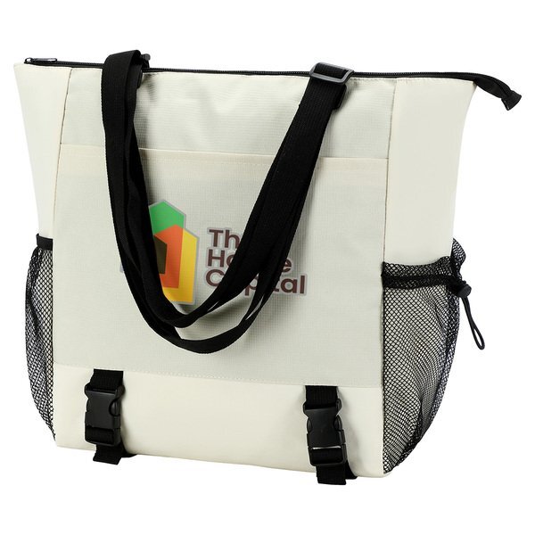 Halsted Ripstop Poly & Washed Nylon Zippered Tote Bag