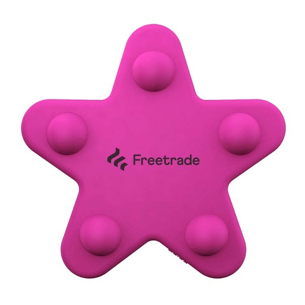 Pink Star Double-Sided Push Pop Toy