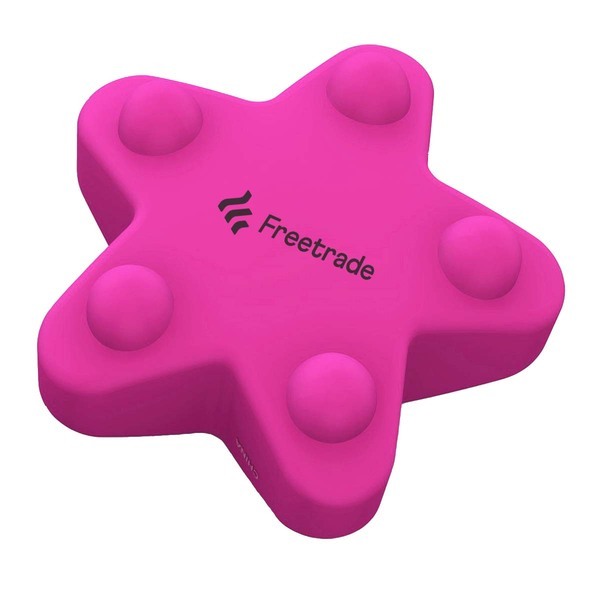 Pink Star Double-Sided Push Pop Toy