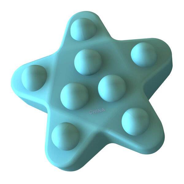 Teal Star Push Pop Toy
