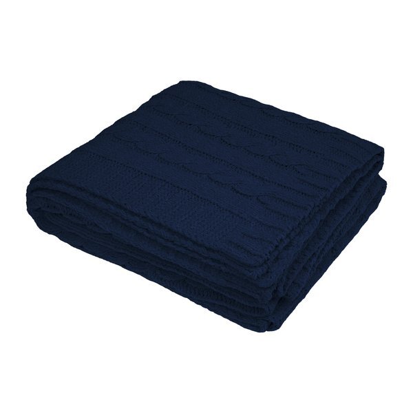 Cable Knit rPET Chenille Blanket, 50" x 60"