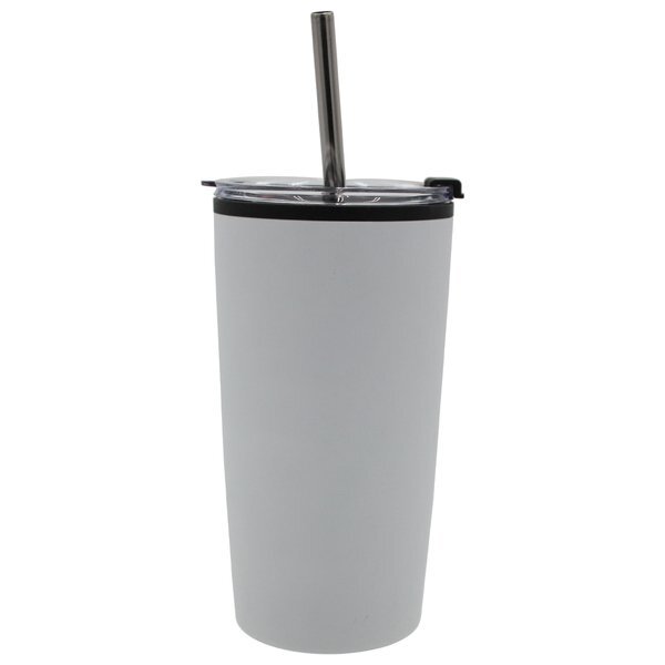 Halycon Niagara Tumbler w/ Stainless Steel Flip Top Lid & Straw, 20oz.