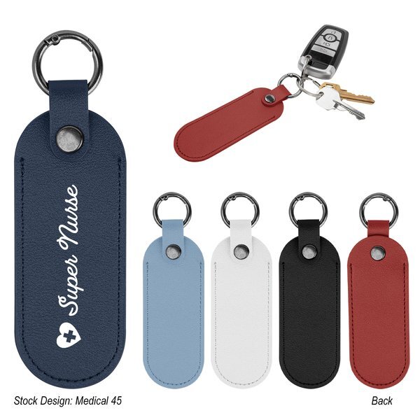 Bates Leatherette Key Tag w/ Carabiner