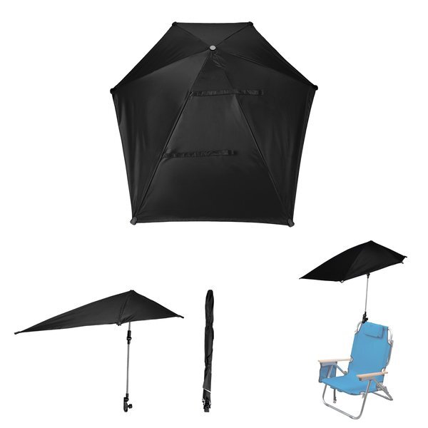 SPF 50 rPET Manual Open Chair Umbrella, 50" Arc